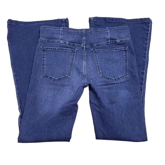 Free People Penny Pull-On Flare Jeans Echo Blue Bell Bottoms Size 28 - Picture 4 of 14